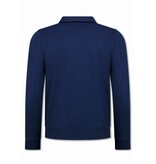 Baker's Herren Unterhemden mit Reißverschluss - Ohne Kapuze - Sweatweste Herren - 579 - Blau