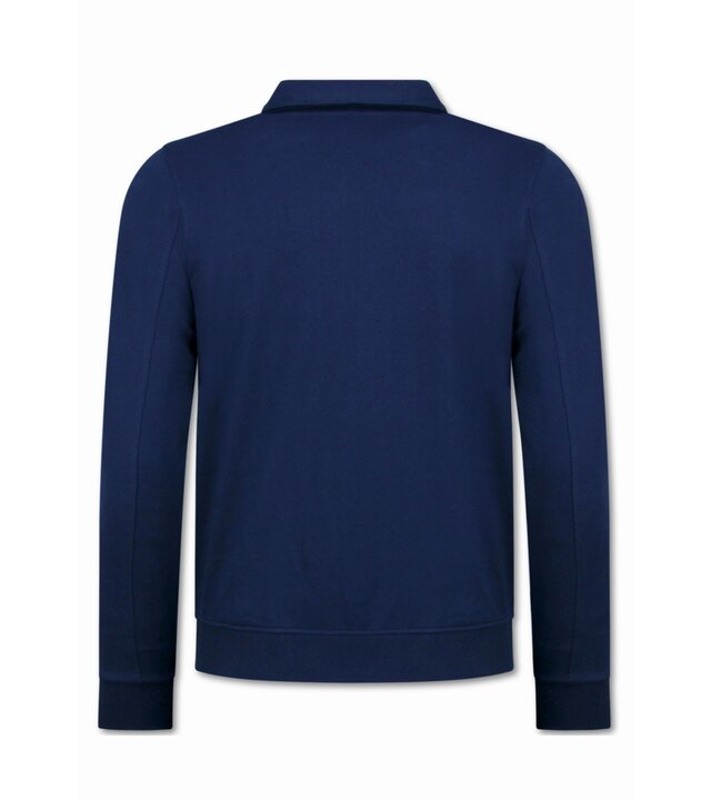 Baker's Herren Unterhemden mit Reißverschluss - Ohne Kapuze - Sweatweste Herren - 579 - Blau