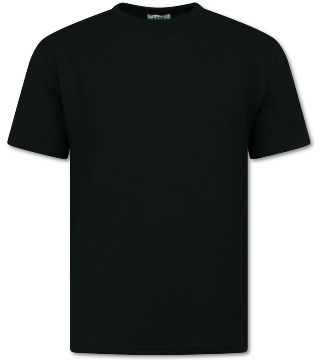 Enos Herren Sommer Set – Ribbed  Oversized Twinset – Kombi Set – F 918 – Schwarz