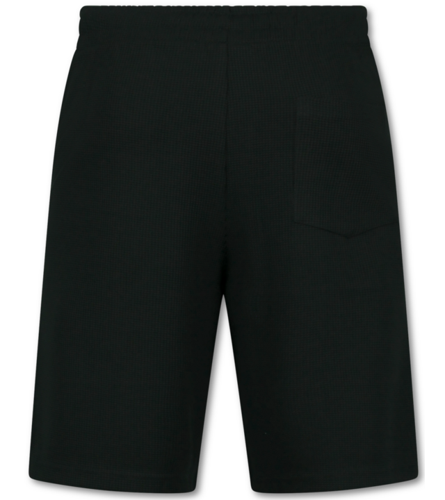 Enos Herren Sommer Set – Ribbed  Oversized Twinset – Kombi Set – F 918 – Schwarz