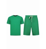 Enos Herren Sommer Set – Ribbed  Oversized Twinset – Kombi Set – F 918 – Grün