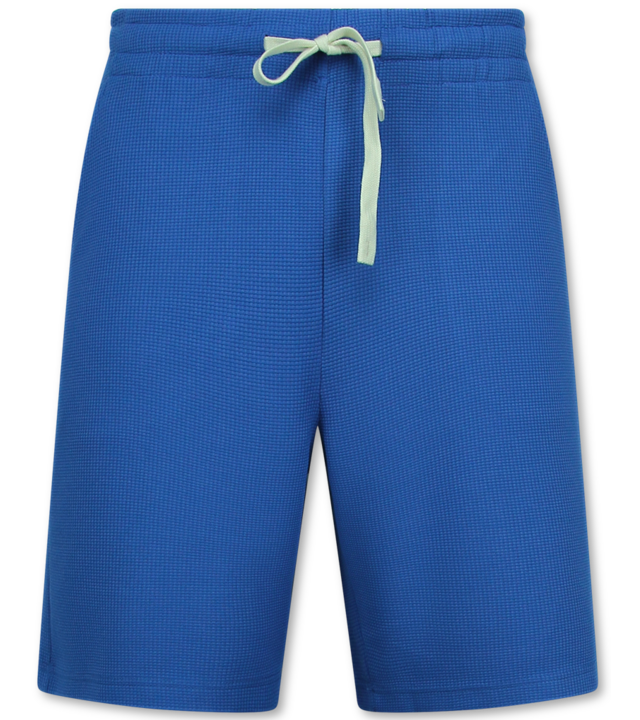 Enos Herren Sommer Set – Ribbed  Oversized Twinset – Kombi Set – F 918 – Blau