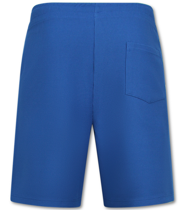 Enos Herren Sommer Set – Ribbed  Oversized Twinset – Kombi Set – F 918 – Blau