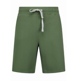 Enos Twinset – Geripptes Oversize Hemd – Sommer Set für Herren – Zweiteiliges Set – Kombi Set – F 915 – Grün