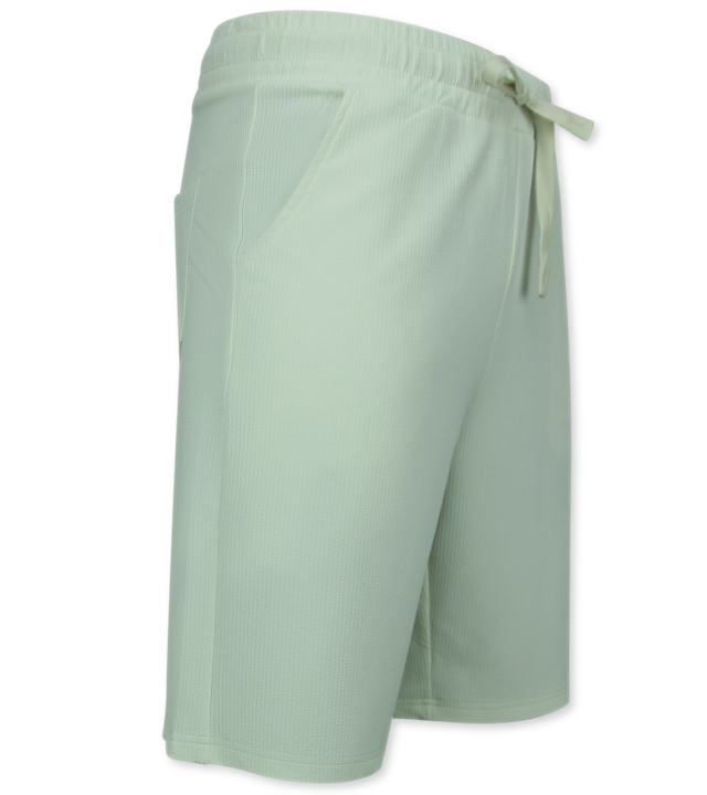 Enos Twinset – Geripptes Oversize Hemd – Sommer Set für Herren – Zweiteiliges Set – Kombi Set – F 915 – Beige