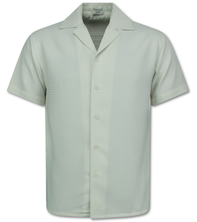 Enos  Geripptes Oversize Hemd – Sommer Set für Herren – Zweiteiliges Set – Kombi Set – MG 009 – Beige