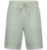 Enos  Geripptes Oversize Hemd – Sommer Set für Herren – Zweiteiliges Set – Kombi Set – MG 009 – Beige