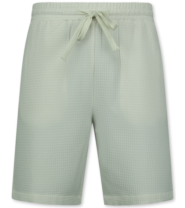 Enos  Geripptes Oversize Hemd – Sommer Set für Herren – Zweiteiliges Set – Kombi Set – MG 009 – Beige