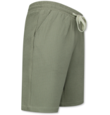 Enos  Geripptes Oversize Hemd – Sommer Set für Herren – Zweiteiliges Set – Kombi Set – MG 009 – Grau