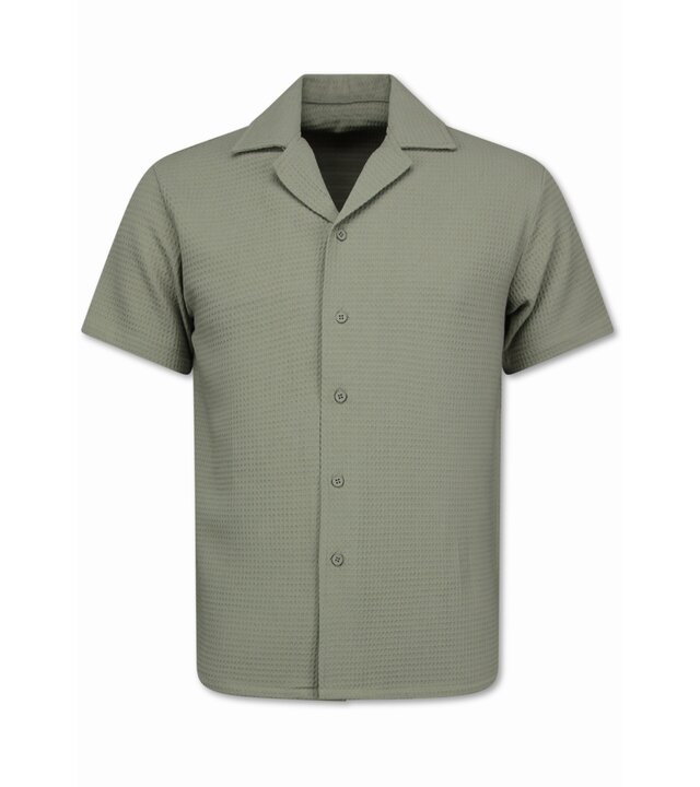 Enos  Geripptes Oversize Hemd – Sommer Set für Herren – Zweiteiliges Set – Kombi Set – MG 009 – Grau