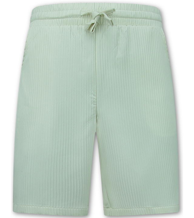 Enos Geripptes Oversize Hemd – Sommer Set für Herren – Shorts für Herren / Oversize Hemd für Herren – Twinset – F 919 – Beige