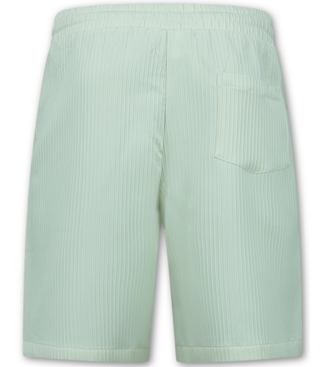 Enos Geripptes Oversize Hemd – Sommer Set für Herren – Shorts für Herren / Oversize Hemd für Herren – Twinset – F 919 – Beige