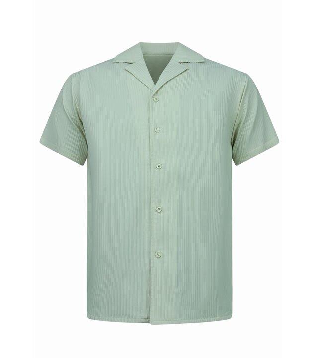 Enos Geripptes Oversize Hemd – Sommer Set für Herren – Shorts für Herren / Oversize Hemd für Herren – Twinset – F 919 – Beige