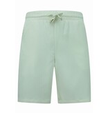 Enos Geripptes Oversize Hemd – Sommer Set für Herren – Shorts für Herren / Oversize Hemd für Herren – Twinset – F 919 – Beige