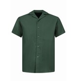 Enos Herren Sommer Set – Geripptes Oversize Hemd – Herren Shorts / Herren Oversize T Shirt – Twinset – F 919 – Grün