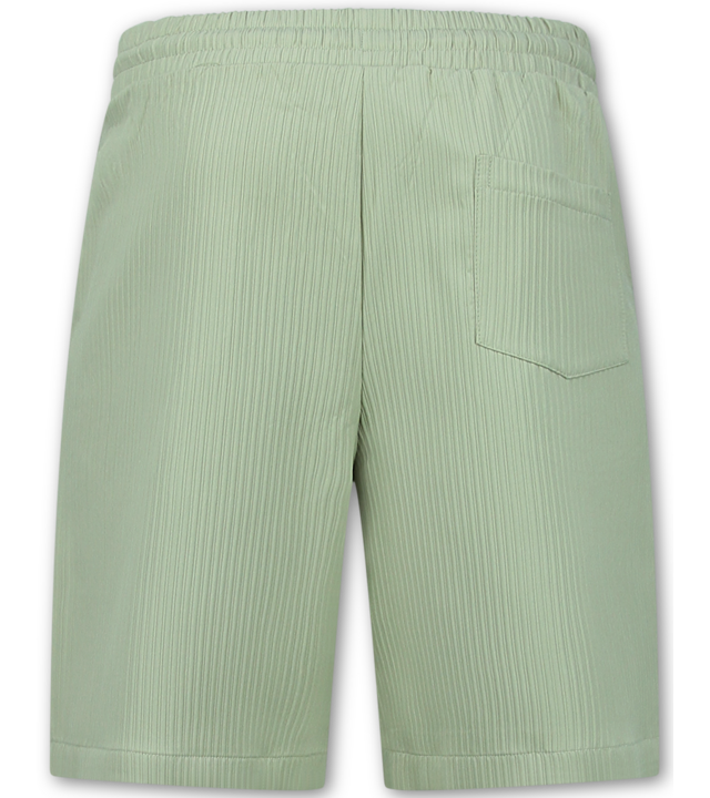 Enos Twinset – Sommer Set Herren – Geripptes Oversize Hemd – Herren Shorts / Oversize T Shirt Herren – F 919 – Braun