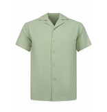 Enos Twinset – Sommer Set Herren – Geripptes Oversize Hemd – Herren Shorts / Oversize T Shirt Herren – F 919 – Braun