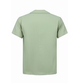 Enos Twinset – Sommer Set Herren – Geripptes Oversize Hemd – Herren Shorts / Oversize T Shirt Herren – F 919 – Braun