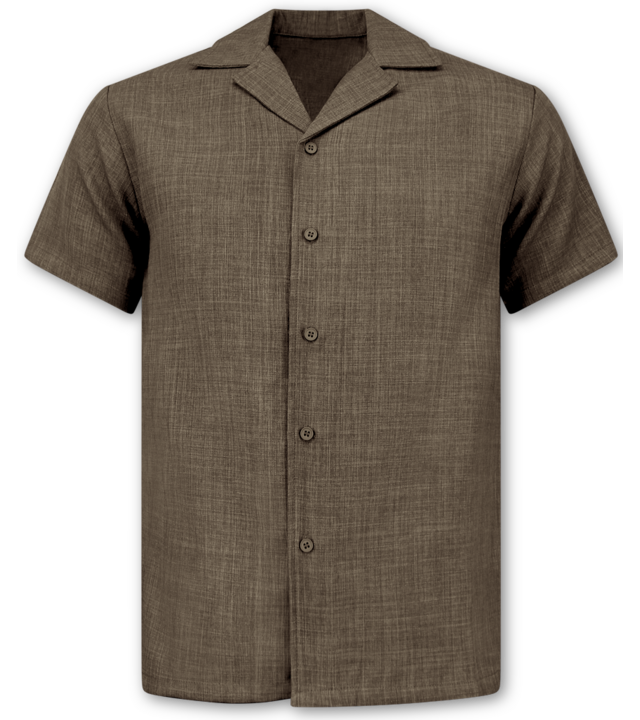 Enos Leinen Twinset – Leinen Sommerset für Herren – Leinenhemd für Herren – Leinenhose für Herren – MG 011 – Braun