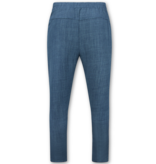 Enos Leinen Twinset – Leinen Sommerset für Herren – Leinenhemd für Herren – Sommerhose für Herren – MG 011 – Blau