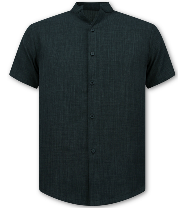 Enos Leinen Sommerset für Herren – Leinen Twinset für Herren – Leinenhemd für Herren – Sommerhose für Herren – MG 012 – Schwarz