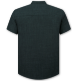 Enos Leinen Sommerset für Herren – Leinen Twinset für Herren – Leinenhemd für Herren – Sommerhose für Herren – MG 012 – Schwarz