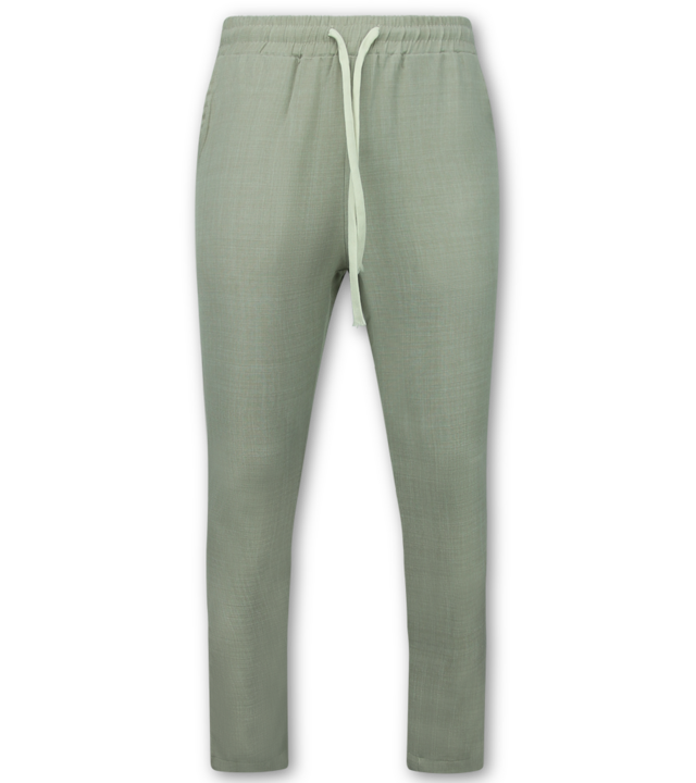 Enos Leinen Sommerset für Herren – Leinen Twinset für Herren – Leinenhemd für Herren – Sommerhose für Herren – MG 012 – Khaki