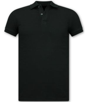 True Rise Herren Poloshirt – Kurzarm Poloshirt für Herren – Slim Fit Poloshirt für Herren – A150 – Schwarz