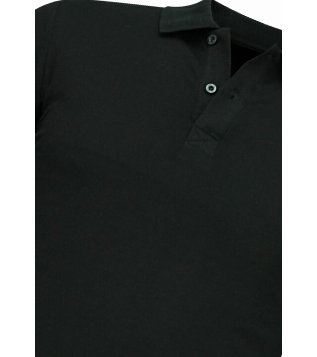 True Rise Herren Poloshirt – Kurzarm Poloshirt für Herren – Slim Fit Poloshirt für Herren – A150 – Schwarz