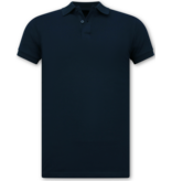 True Rise Herren Polohemd – Kurzarm Polohemd für Herren – Slim Fit – A150 – Dunkelblau