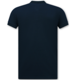 True Rise Herren Polohemd – Kurzarm Polohemd für Herren – Slim Fit – A150 – Dunkelblau