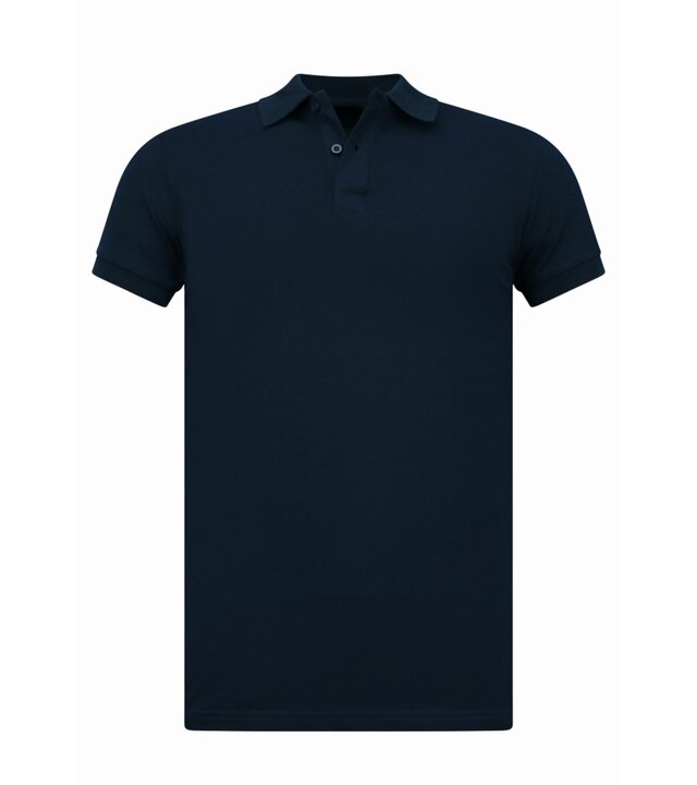 True Rise Herren Polohemd – Kurzarm Polohemd für Herren – Slim Fit – A150 – Dunkelblau