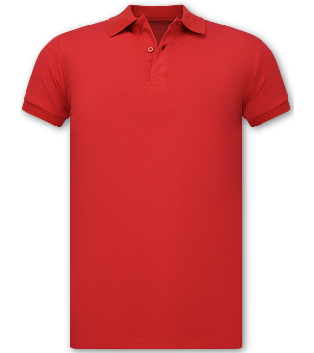 True Rise Herren Polohemd – Kurzarm Poloshirt für Herren – Slim Fit – A150 – Rot
