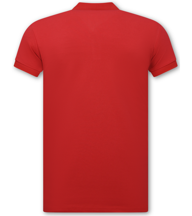 True Rise Herren Polohemd – Kurzarm Poloshirt für Herren – Slim Fit – A150 – Rot