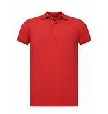True Rise Herren Polohemd – Kurzarm Poloshirt für Herren – Slim Fit – A150 – Rot