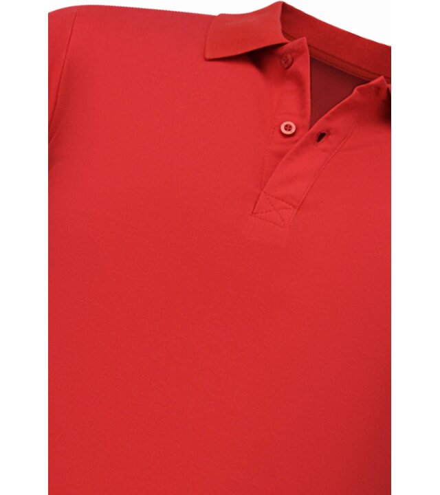 True Rise Herren Polohemd – Kurzarm Poloshirt für Herren – Slim Fit – A150 – Rot