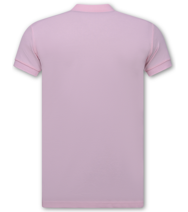 True Rise Herren Polohemd – Kurzarm Polohemd für Herren – Slim Fit – A150 – Rosa