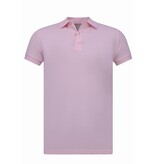 True Rise Herren Polohemd – Kurzarm Polohemd für Herren – Slim Fit – A150 – Rosa