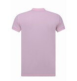 True Rise Herren Polohemd – Kurzarm Polohemd für Herren – Slim Fit – A150 – Rosa