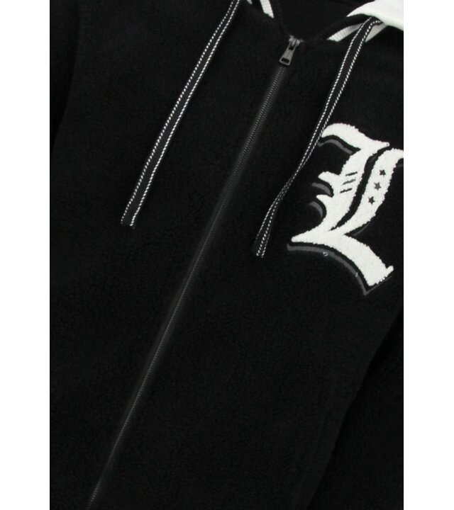 Enos  Oversized Baseballjacke – Teddyjacke für Herren mit Kapuze – Mittelschwere Jacke für Herren – 537 – Schwarz