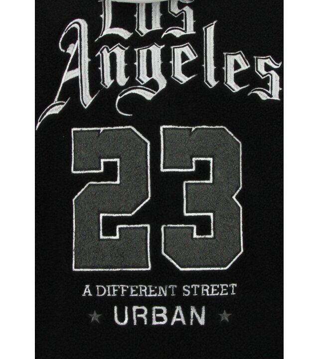 Enos  Oversized Baseballjacke – Teddyjacke für Herren mit Kapuze – Mittelschwere Jacke für Herren – 537 – Schwarz