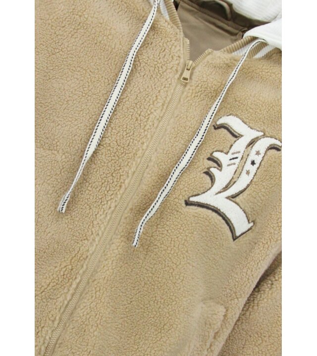 Enos Teddy Mantel für Herren mit Kapuze – Oversized Baseballjacke – Mittelschwerer Mantel für Herren – 537 – Braun