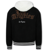 Enos  Oversized Baseballjacke – Teddyjacke – Mittelschwere Herrenjacke – 535 – Schwarz