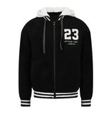 Enos  Oversized Baseballjacke – Teddyjacke – Mittelschwere Herrenjacke – 535 – Schwarz