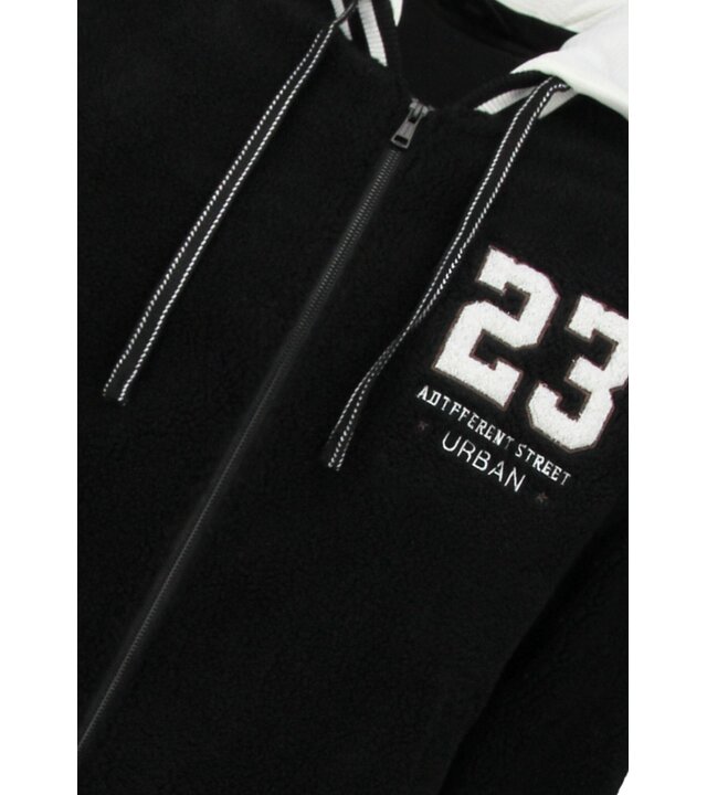 Enos  Oversized Baseballjacke – Teddyjacke – Mittelschwere Herrenjacke – 535 – Schwarz