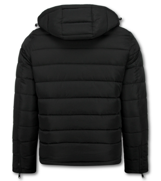 Enos Herren Kapuzenjacke – Schmale Passform – Mittelschwere Jacke – 8210 – Schwarz