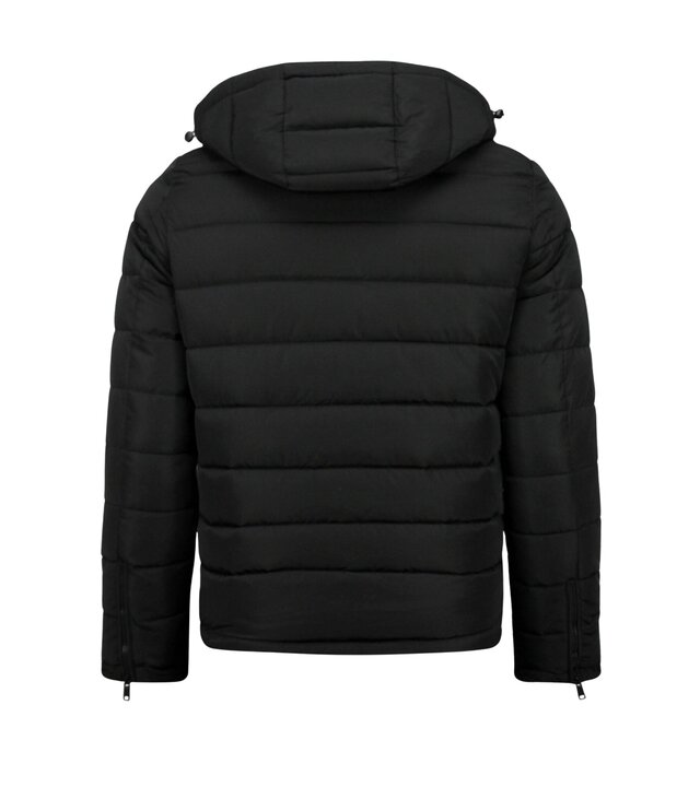 Enos Herren Kapuzenjacke – Schmale Passform – Mittelschwere Jacke – 8210 – Schwarz