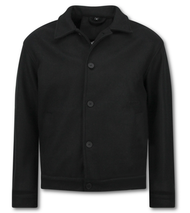 Enos Herrenjacke – Mittelschwere Herrenjacke – Herren Overshirt – 528 – Schwarz