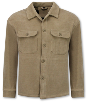 Enos Flanellhemd für Herren mit Taschen – Mittelschwere Herrenjacke – 520 – Braun