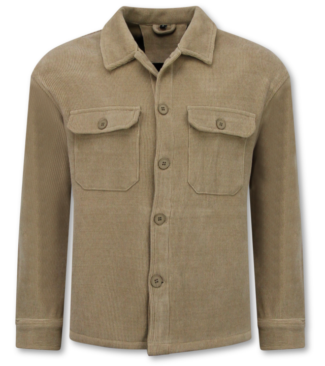 Enos Flanellhemd für Herren mit Taschen – Mittelschwere Herrenjacke – 520 – Braun